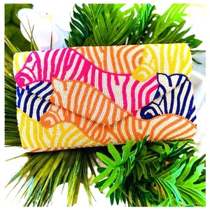 <b>Designer</b> seed bead beaded embroidery clutch wallet Stylish Beaded Embroidery Clutch Hand Purce for Women Girls - Product Image 1