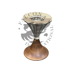 Brûleur d'encens à base ronde en bois Brûleur Mubkhar en acier inoxydable avec bakhoor plaqué or pour l'été, le printemps et l'automne - Product Image 2