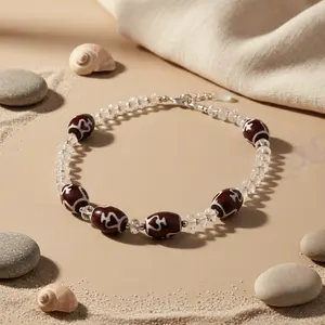 Collier vintage en perles Artpalace pour femmes, bijoux en pierre naturelle avec turquoise, grenat, perle d'eau douce, cadeau - Product Image 2