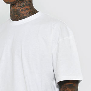 เสื้อยืดแฟชั่นใหม่ ผ้าฝ้าย 100% ทรงโอเวอร์ไซส์ สำหรับผู้ชาย ผ้าถัก แห้งเร็ว ระบายอากาศดี สีพื้น เรียบง่าย สไตล์ลำลอง คอกลม หรูหรา สกรีนโลโก้ได้ เนื้อผ้าหนา - Product Image 4