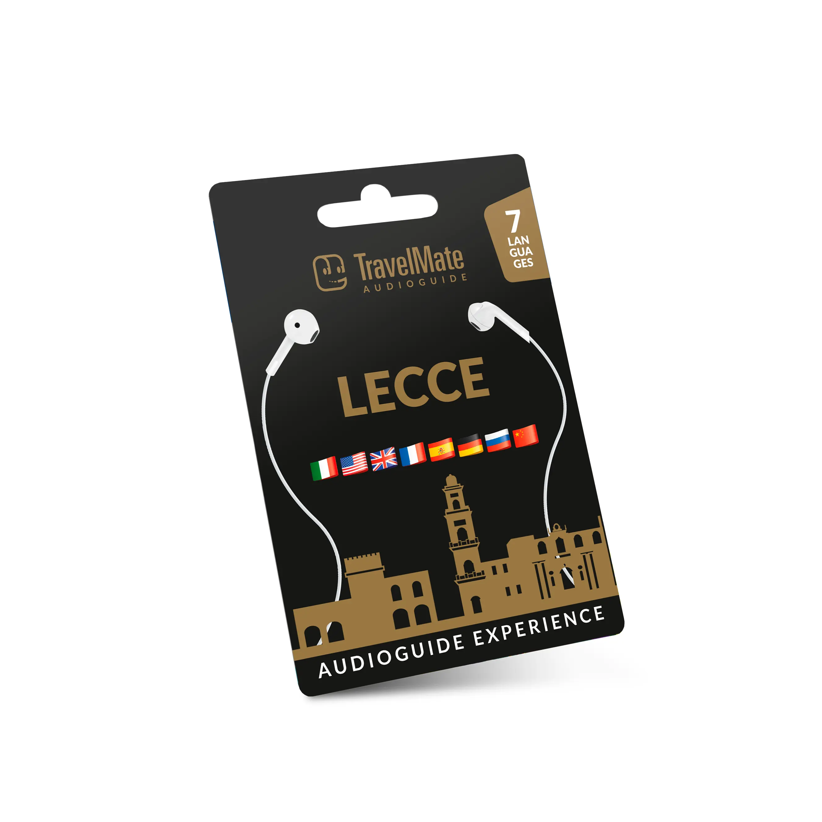 Design Prepaid Lecce card for B2B Travel Audio Solutions app with 16 audio content for Event organizing companies