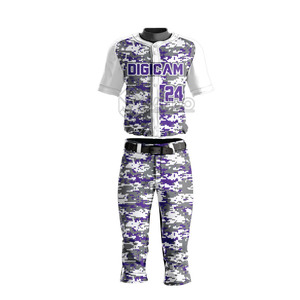 Uniforme de béisbol de alta calidad Ropa de equipo Uniforme de béisbol de gran tamaño Uniformes de béisbol de mejor material - Product Image 1