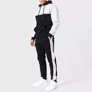 Vente en gros taille libre Ensemble pantalon de survêtement avec veste zippée en coton doux personnalisé de haute qualité couleur unie hommes jogging sport sweat à capuche survêtement - Product Image 4