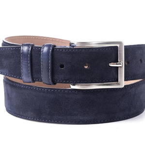 Italiano hecho a mano nueva moda alta calidad negocios/Casual Galvaine acero aleación cuero genuino cinturones 3,5 CM ancho - Product Image 1