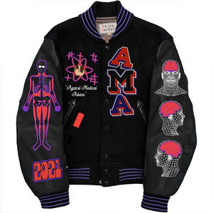 Venta caliente Varsity Jacket Logotipo personalizado Tela de moda Bordado Béisbol Botones Chaqueta para hombres Varsity Chaquetas Ropa de invierno - Product Image 4