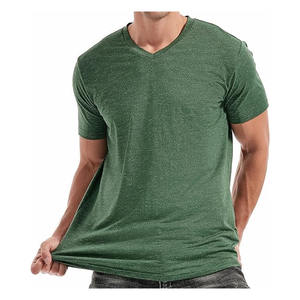 T-shirts imprimés pour hommes pour la saison estivale 2024, design à manches courtes, col en V, logo personnalisé et impression - Product Image 5