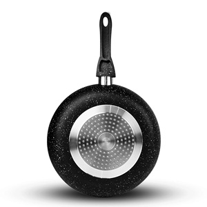 Mejor Chef 26 cm redondo antiadherente Base de inducción cocina Wok 3MM revestimiento de mármol nueva llegada Sartén - Product Image 4