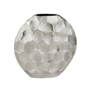 Florero de aluminio recién llegado con acabado cepillado sutil y cuello alto perfecto para exhibiciones florales verticales y ramas - Product Image 4