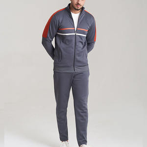 Vente à chaud de haute qualité à manches longues avec fermeture éclair complète Jersey et pantalon ensembles assortis survêtement en polyester et coton personnalisé pour hommes - Product Image 4