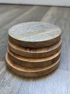 Sous-verres multi-bois robustes Morden Lot de 6 porte-boisson en bambou fonctionnel fait à la main Guide lié pour sous-verre promotionnel facile - Product Image 6