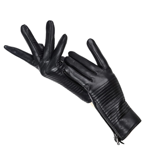 Gants de conduite doublés chauds en cuir véritable Unised-Compatible avec l'écran tactile - Product Image 2