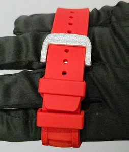 นาฬิกาอัตโนมัติคุณภาพสูง Miyota กลไกจักรกล ประดับเพชร VVS และมอยส์ซาไนต์ หน้าปัดกระจก สายซิลิโคน ตัวเรือนสแตนเลส - Product Image 5