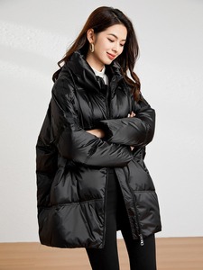 Premium femmes réversible hiver chaud doudoune haute qualité coupe-vent imperméable coton écologique col à capuche Direct - Product Image 2
