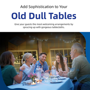 Nappe ronde en tissu polyester PEVA pour mariage, vente chaude, 120 pouces, événements, fête, nappe écologique, imperméable, anti-huile - Product Image 3