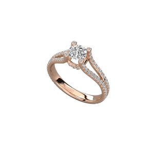 Bague Solitaire en Or 10K avec Diamant de Laboratoire Brillant, Tailles Asscher, Radiant, Émeraude, Ovale, Matériau Principal Platine, Certifié IGI - Product Image 4