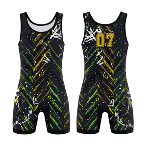 Ventes en gros de maillots de lutte personnalisés, t-shirts, uniformes, impression numérique intégrale, design personnalisé, spandex/polyester, hommes - Product Image 1