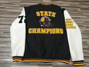 OEM de alta calidad de cuero Varsity chaquetas de tela de pana personalizada invierno bombardero Letterman chaqueta de béisbol mantener caliente - Product Image 2