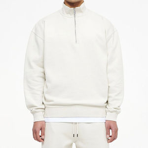 Top qualité Logo personnalisé femmes 1/4 sweat zippé casual sweats à capuche sweat femmes surdimensionné demi fermeture éclair pull sweat - Product Image 2