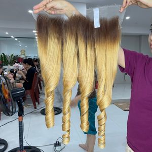 ชุด2025ผมมนุษย์สำหรับต่อผมจริงชุดผมแบบบางสำหรับเด็กผมลอนแบบปรับแต่งสีได้ตามต้องการ - Product Image 3