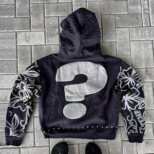 Sudadera con capucha de gran tamaño para hombre, sudadera de invierno de alta calidad con diseño de hombros caídos y estampado de algodón - Product Image 6