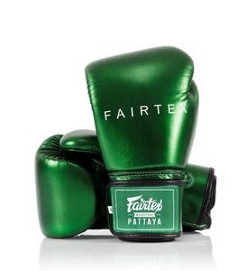 นวมชกมวย Fairtex คุณภาพสูง สีเขียว หนังแท้ น้ำหนักเบา กันน้ำ แบบผูกเชือก สำหรับฝึกซ้อมและต่อยมวยไทย - Product Image 6
