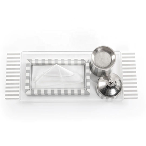 CRAFTS HUB Boîte en bois écologique faite à la main avec plateau de service, durable, passe au lave-vaisselle, finition polie, qualité commerciale - Product Image 2