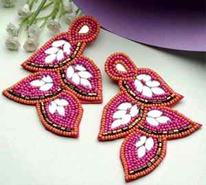 ต่างหูปักด้วยมือต่างหูลูกปัดหลายแบบตามสั่งสำหรับผู้หญิงเครื่องประดับสำหรับปาร์ตี้ในราคาที่ดีที่สุดต่างหูลูกปัด - Product Image 6