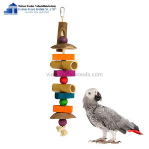 Jouet pour perroquet en bois empilable naturel de haute qualité jouet pour animaux de compagnie fabriqué au Vietnam - Product Image 6