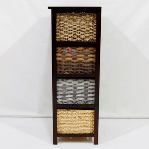 Artex Dong Thap Armoire faite à la main avec jonc de mer et jacinthe d'eau Étagères de rangement et étagère de rangement - Product Image 5