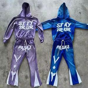 Fabricant Combinaison jogging de haute qualité Ensemble vêtements de sport Ensemble de survêtements unis pour hommes Pantalon de survêtement et sweat à capuche personnalisés Ensemble 2 pièces pour hommes - Product Image 6