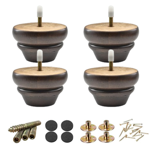 Patas de Sofá Redondas de Madera Maciza, Resistentes, con Fácil Instalación, Diseño Tradicional para Sofá, Silla, Cama y Muebles de Gabinete - Product Image 5