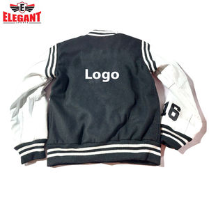 2024 Letterman Varsity hommes veste élégant vêtements de sport laine corps cuir manches personnalisé broderie Logos support toile PU poche - Product Image 5