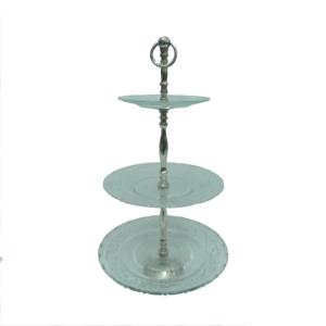 Soporte para Pastel de Aluminio con Diseño Martillado de 3 Niveles para Hoteles y Restaurantes, Artículos de Decoración para Fiestas y Bodas - Product Image 6