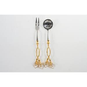 Elegante juego de utensilios de acero inoxidable para servicio de sopa, pastel y ensalada Opciones personalizables, juego de cubiertos de acero - Product Image 6