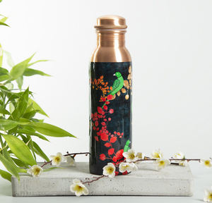 Botella de cobre puro 100% moderna personalizable impresa Uso de fiesta agua potable Ideal - Product Image 2