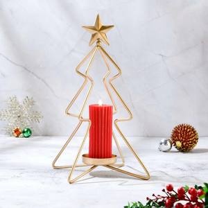Christmas <b>Tabletop</b> Tree Light Decoration In Beautiful Golden Colored With Antique Shiny Finished - Product Image 5