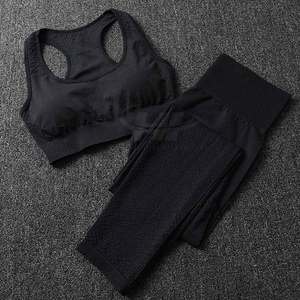 Fitness Sports Bra With Leggings Set Breathable Outfit For <b>Running</b> And Workout Yoga Sports Bra With Leggings Set - Product Image 5
