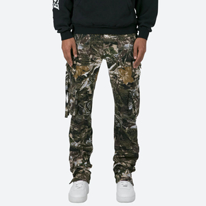 Pantalons camouflage à la mode, pantalons évasés, pantalons cargo, fabrication OEM, pantalons grande taille, pantalons amples - Product Image 2