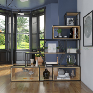 Rubber Wood Ladder <b>Shelf</b> 180x34x180cm for Home Decor KTB68054 - Product Image 4