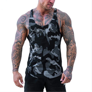 Wholesale custom printed logo slim fitness tank top breathable Summer <b>men</b> sports tank top custom <b>men</b> gym clothing <b>vest</b> - Product Image 2
