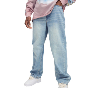 Pantalon cargo en jean pour homme de bonne qualité, OEM personnalisé, coton décontracté, design avec poches, bleu uni, grande poche, jean en denim - Product Image 1