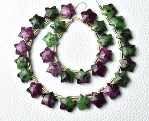 ลูกปัดแกะสลักรูปดาวทับทิมขนาด10มม. สำหรับทำเครื่องประดับอัญมณีพลอยทับทิมธรรมชาติขนาด10มม. สำหรับจี้ - Product Image 2