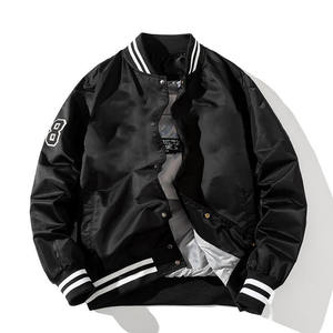 OEM personalizado color de manga larga parche OEM ODM bordado Streetwear Letterman Varsity chaqueta para los hombres - Product Image 1