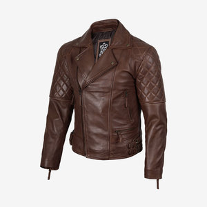 Nueva chaqueta de cuero 2025 para mujer, chaqueta de cuero de moto pulida personalizada para mujer, chaqueta de cuero informal - Product Image 3