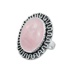 แหวนแต่งงานทำมือจากโรสควอตซ์รูปทรงหลากหลายสำหรับผู้หญิง เครื่องประดับสวยงาม รักแท้ ทำจากเงินแท้ 925 - Product Image 4