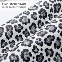 Tissu en similicuir PU à imprimé animal, grain régulier et grain litchi, pour sacs, chaussures et projets DIY