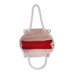 Lot de 5 sacs fourre-tout pour femme, 17''x14''x6'', avec fermeture éclair, couleur unie, en cuir PU, nylon et toile, doublure en polyester, portable, motif lettre - Product Image 4
