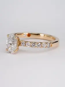 แหวนเพชรโมอิสซาไนต์แท้รับรองโดย GIA สำหรับผู้หญิง เงินแท้ 925 ทรงกลม เหมาะสำหรับงานแต่งงาน งานหมั้น หรือเป็นของขวัญในงานปาร์ตี้ - Product Image 2