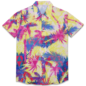 เสื้อชายหาดสไตล์ฮาวายพิมพ์ลายดอกไม้อินเทรนด์ของผู้ชายเสื้อลำลองขนาดใหญ่แขนสั้นระบายอากาศและป้องกันการหดตัวสำหรับฤดูร้อน - Product Image 4