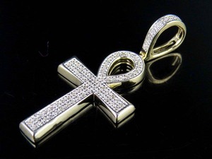 Customized Iced Out Moissanite Ankh Diamond Pendant for <b>Men</b> Hip Hop Jewelry In S925 Sterling <b>Silver</b> Jewelry - Product Image 2